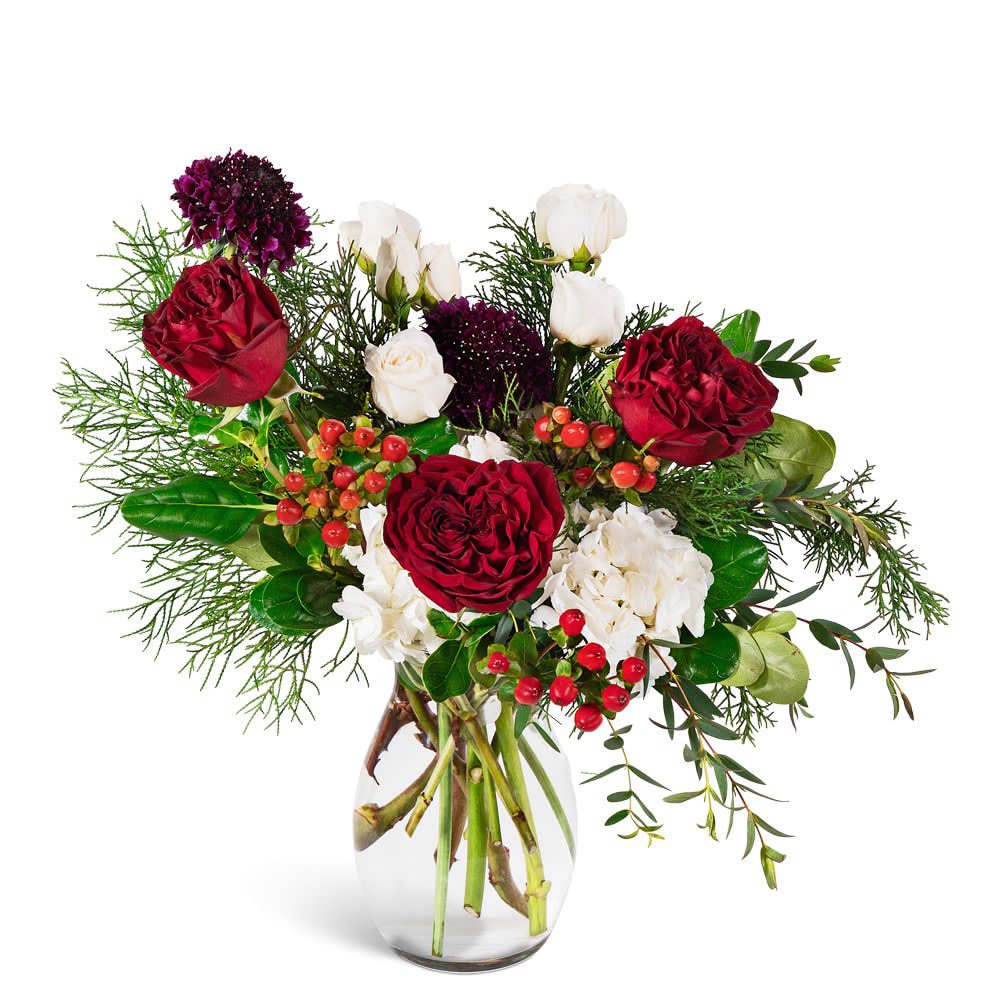 Crimson Frost Flower Bouquet
