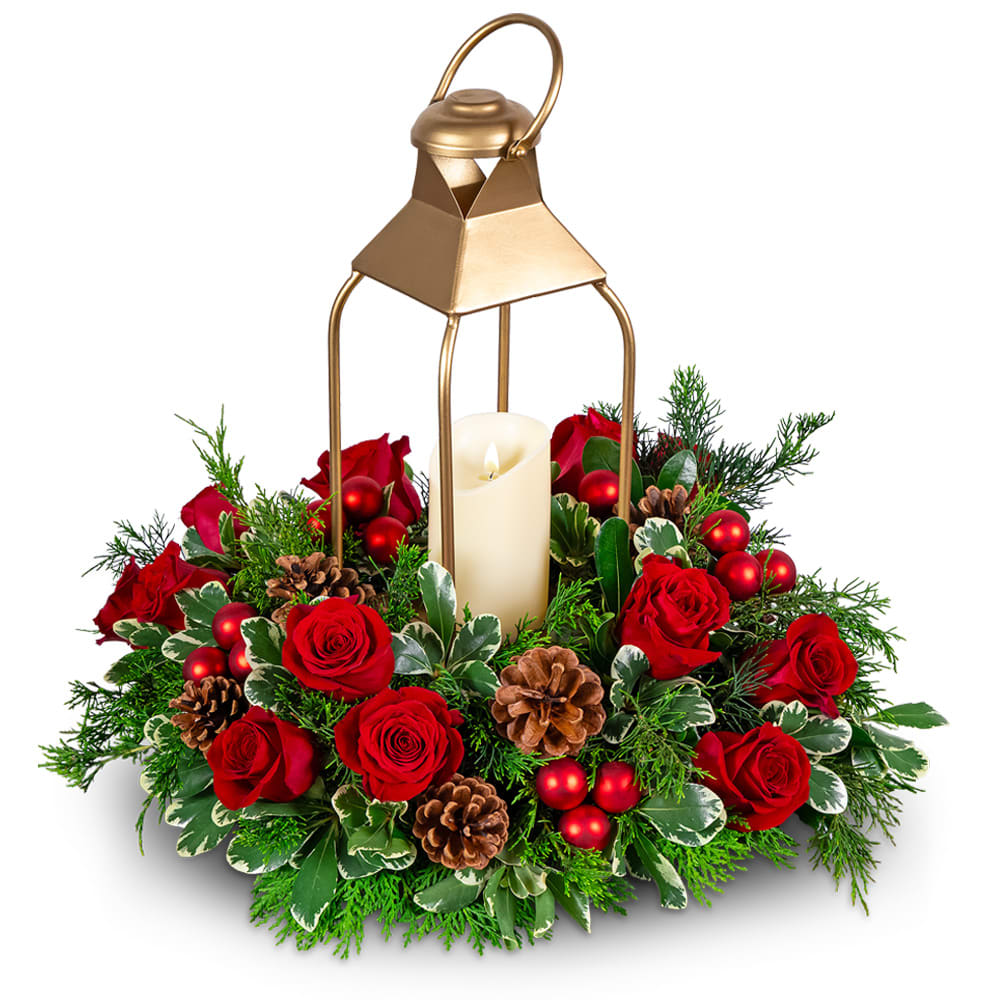 Evermore Pine Lantern Flower Bouquet