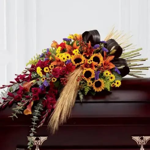 The Glorious Garden Casket Spray