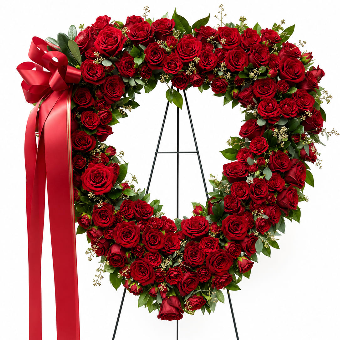 Adored Memory Red Standing Heart
