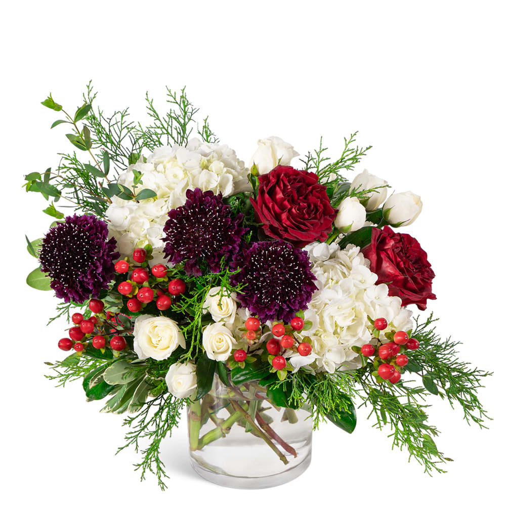 Crimson Frost Cashmere Flower Bouquet