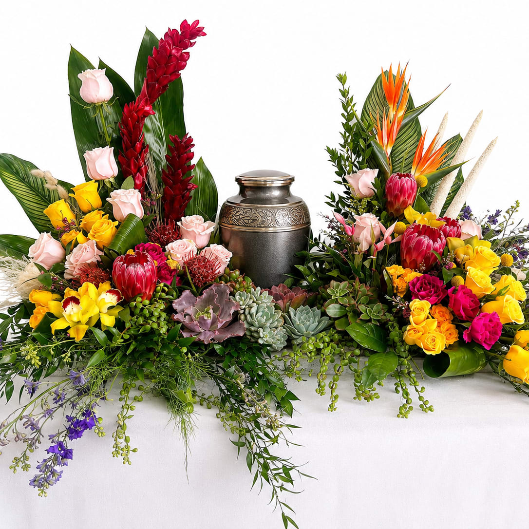 Tropical Memories Luxe Cremation Arrangement