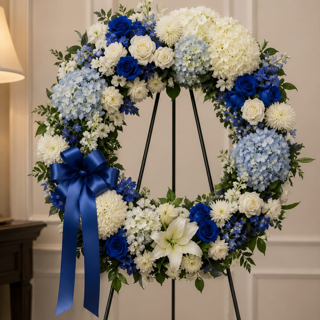 Blue Without You Wreath