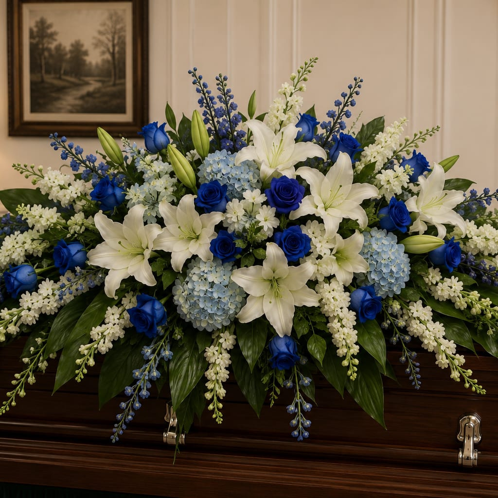 Blue Without You Casket