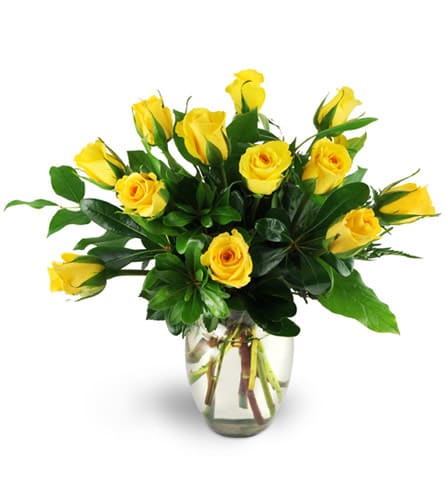 Yellow Rose Delight Flower Bouquet