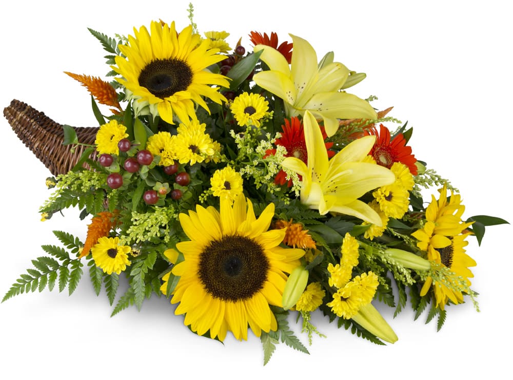 Giving Thanks Cornucopia™ Flower Bouquet