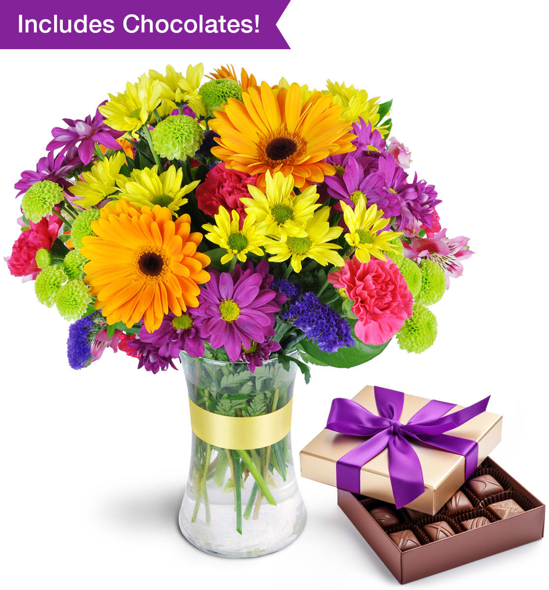Deliciously Sweet Radiant Bundle Flower Bouquet