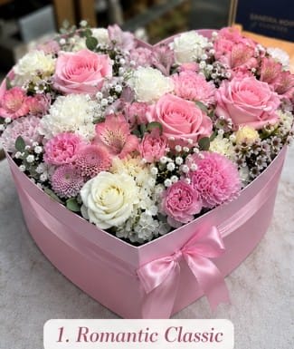 Romantic Classic Box Flower Bouquet