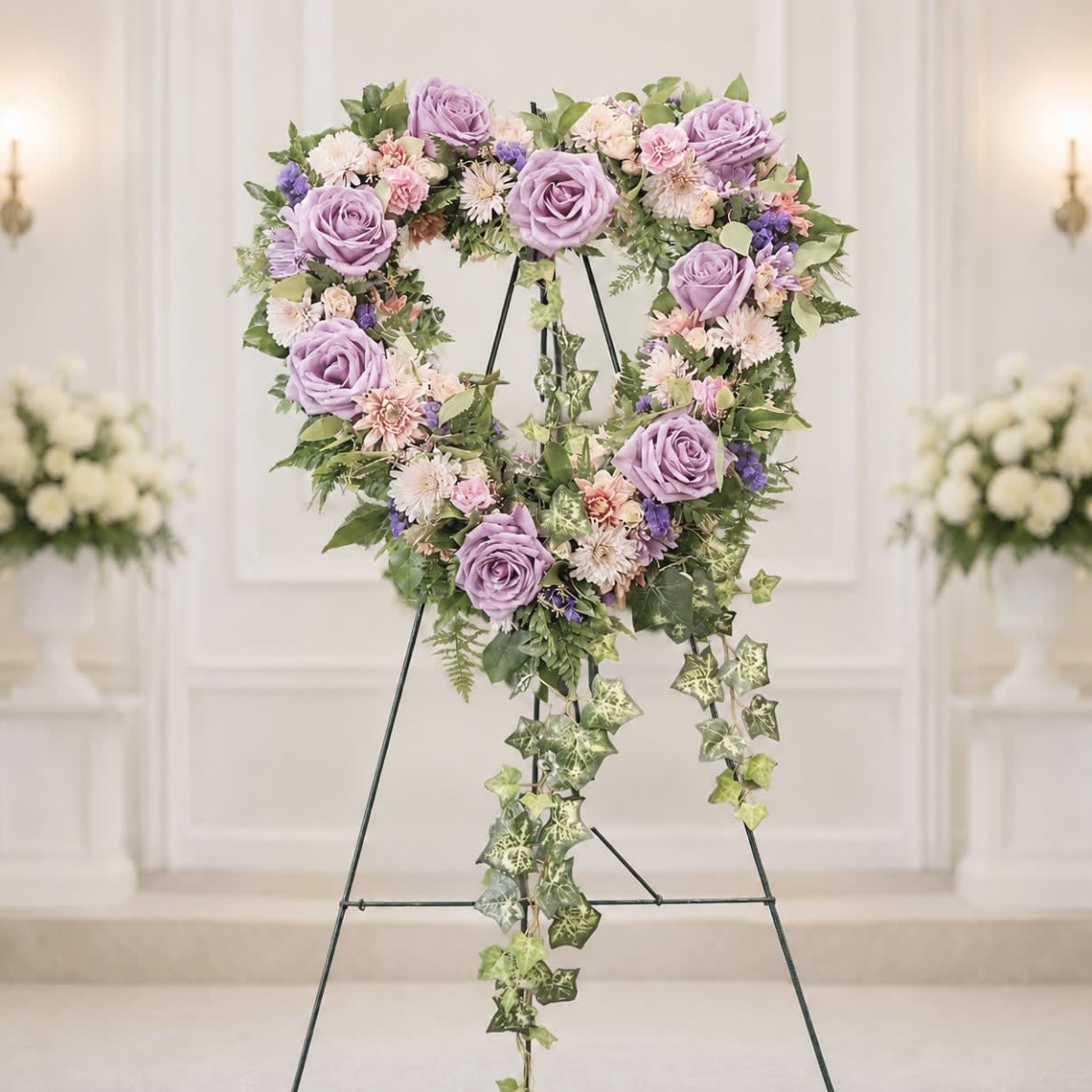 Loving Lavender Wreath with Easel Stand