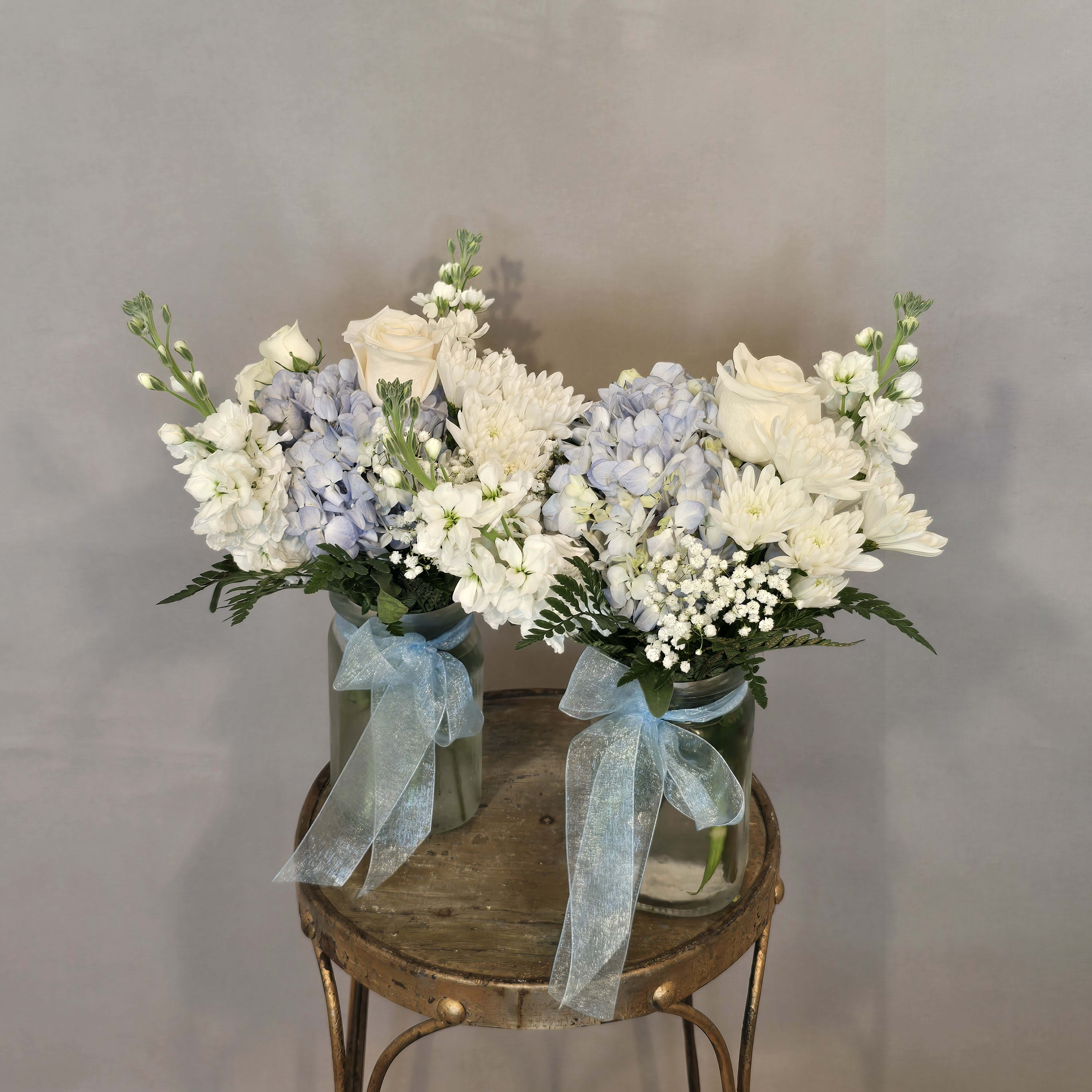 BABY BLUE MASON JAR