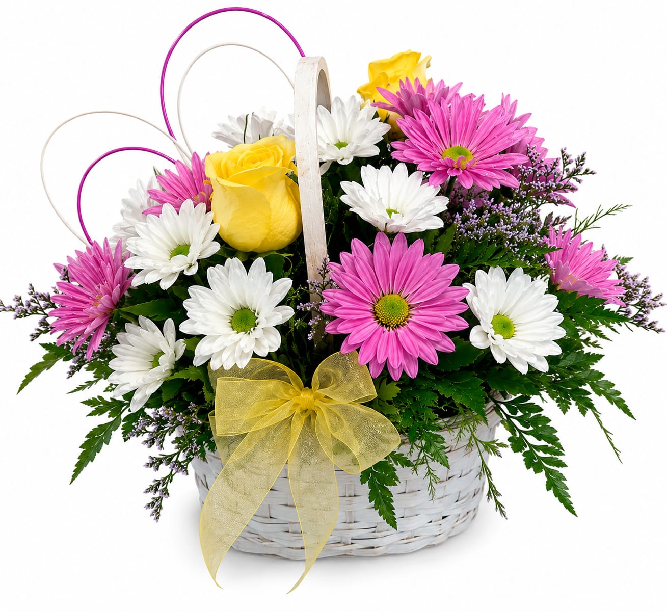 Sunshine Basket Flower Bouquet