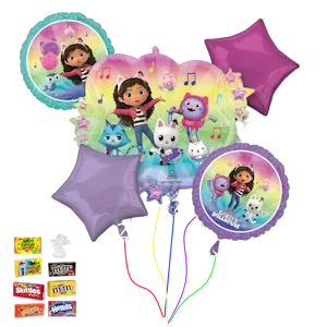Gabby’s Dollhouse Happy Birthday Balloon & Candy Bundle – Colorado Springs Delivery