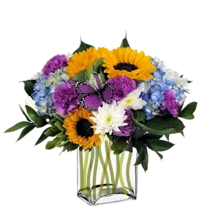 Brandi W/Butterfly Flower Bouquet