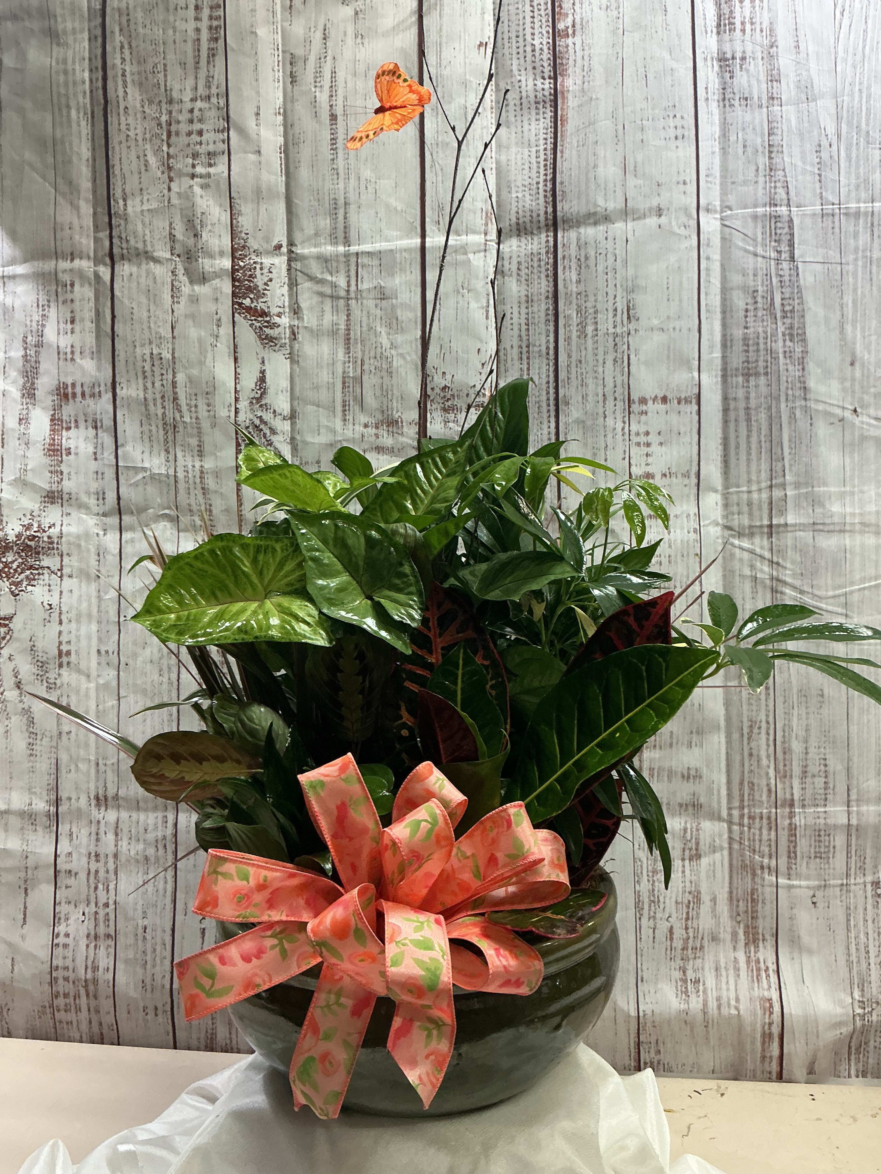 Ceramic Garden Green Plants Flower Bouquet