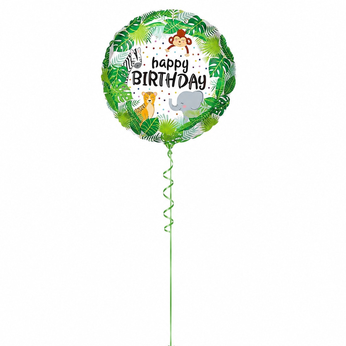 Jungle Animal Happy Birthday Foil Balloon, SZ. 18"