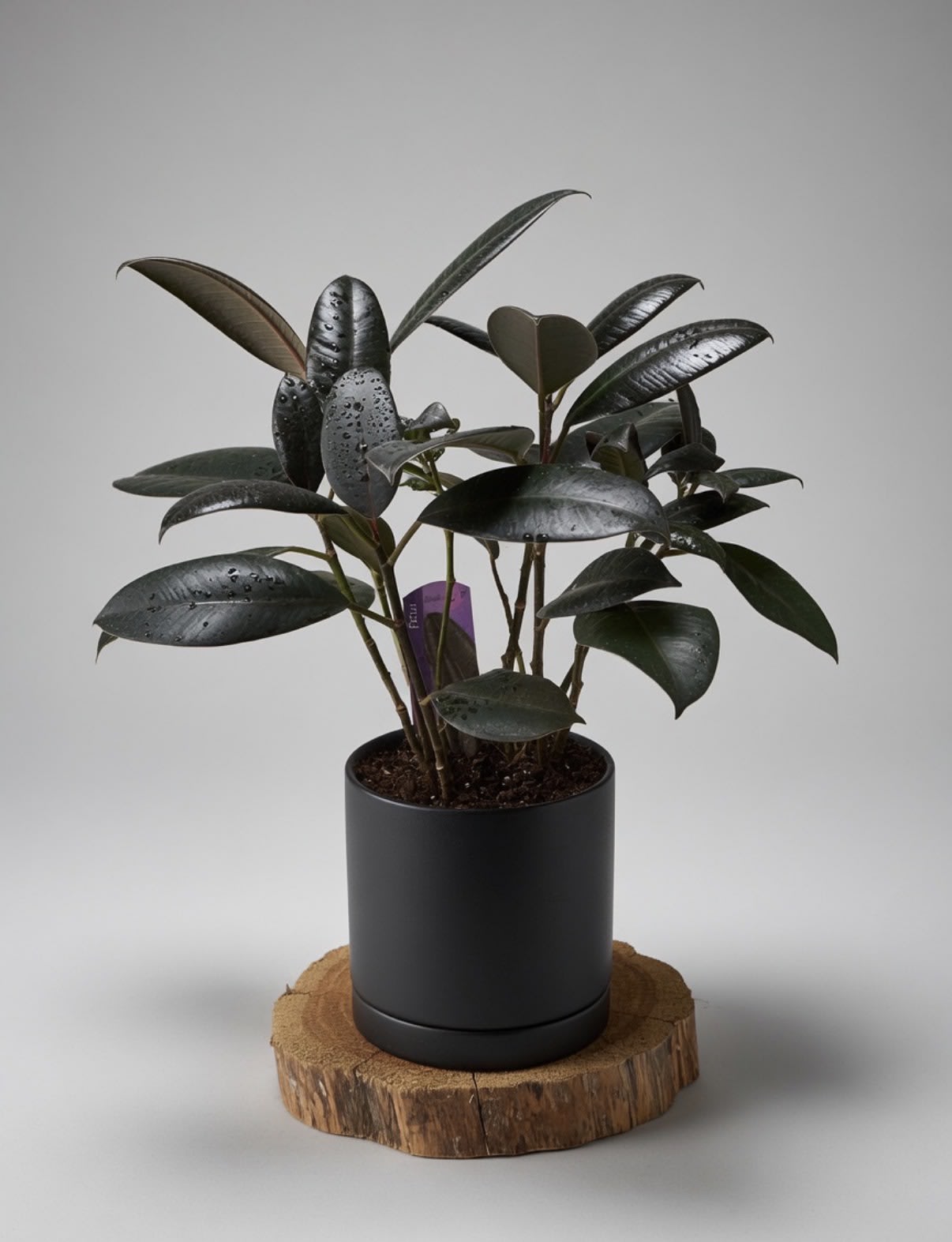Ficus (Rubber Plant) in a Ceramic Pot