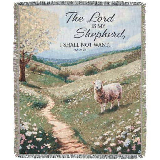 Lord is My Shepherd Tapestry Throw Flower Bouquet