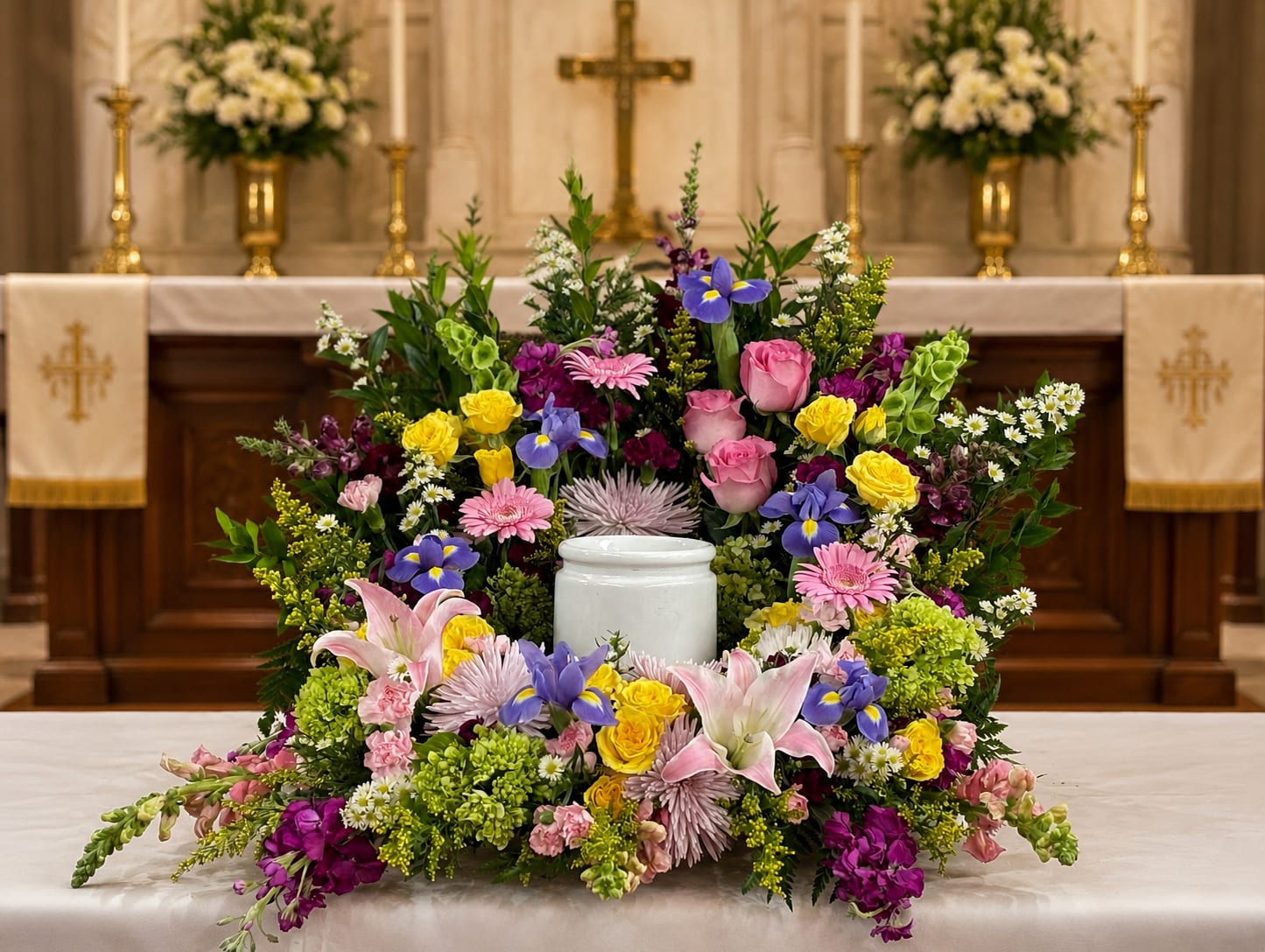 Spring Meadow Urn Wreath