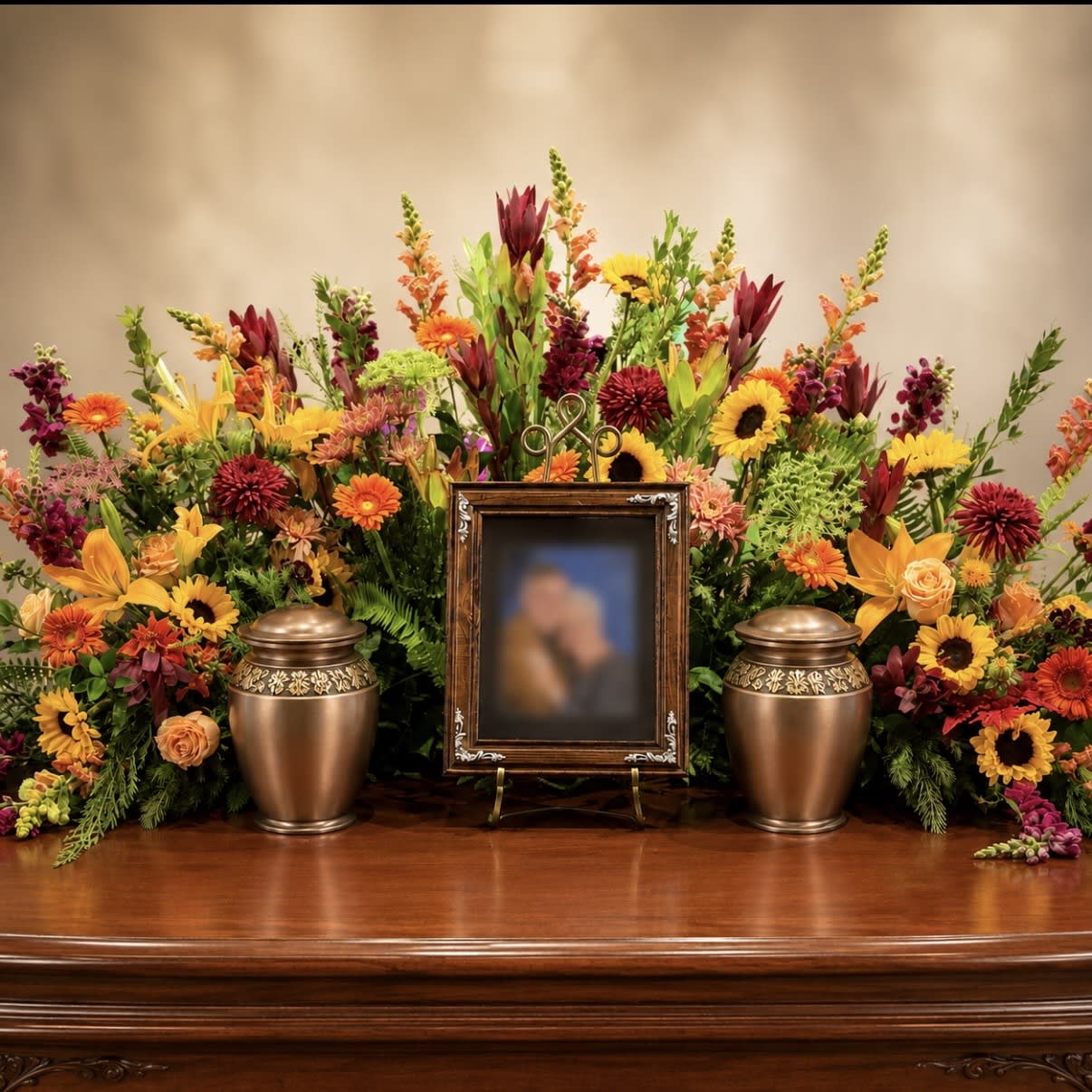 Late Summer into Autumn Urn Backdrop