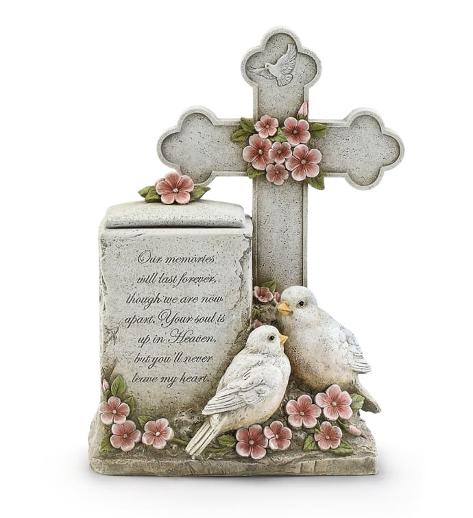 Doves/Cross w/ Box Flower Bouquet