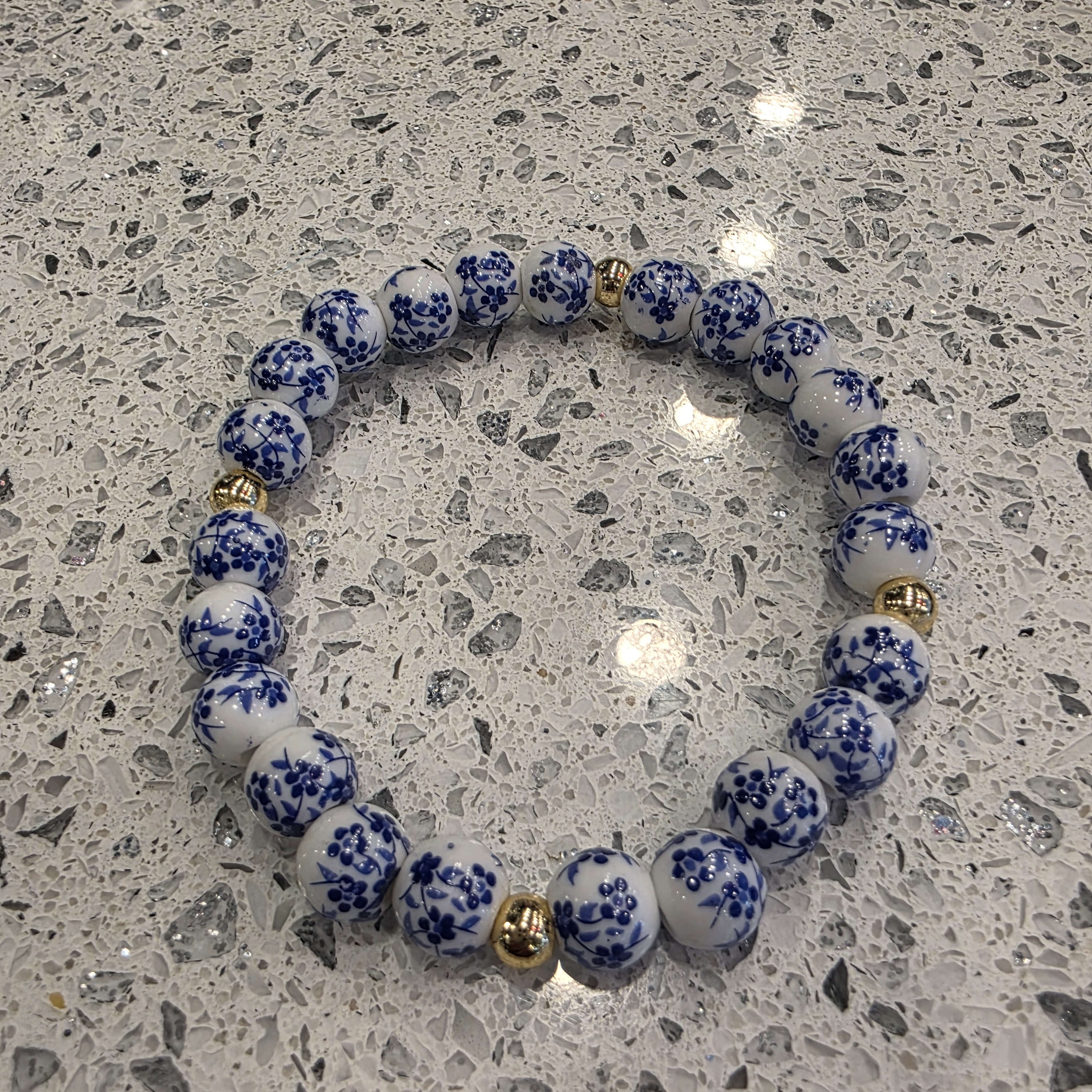 Blue Delft Bracelet Gold