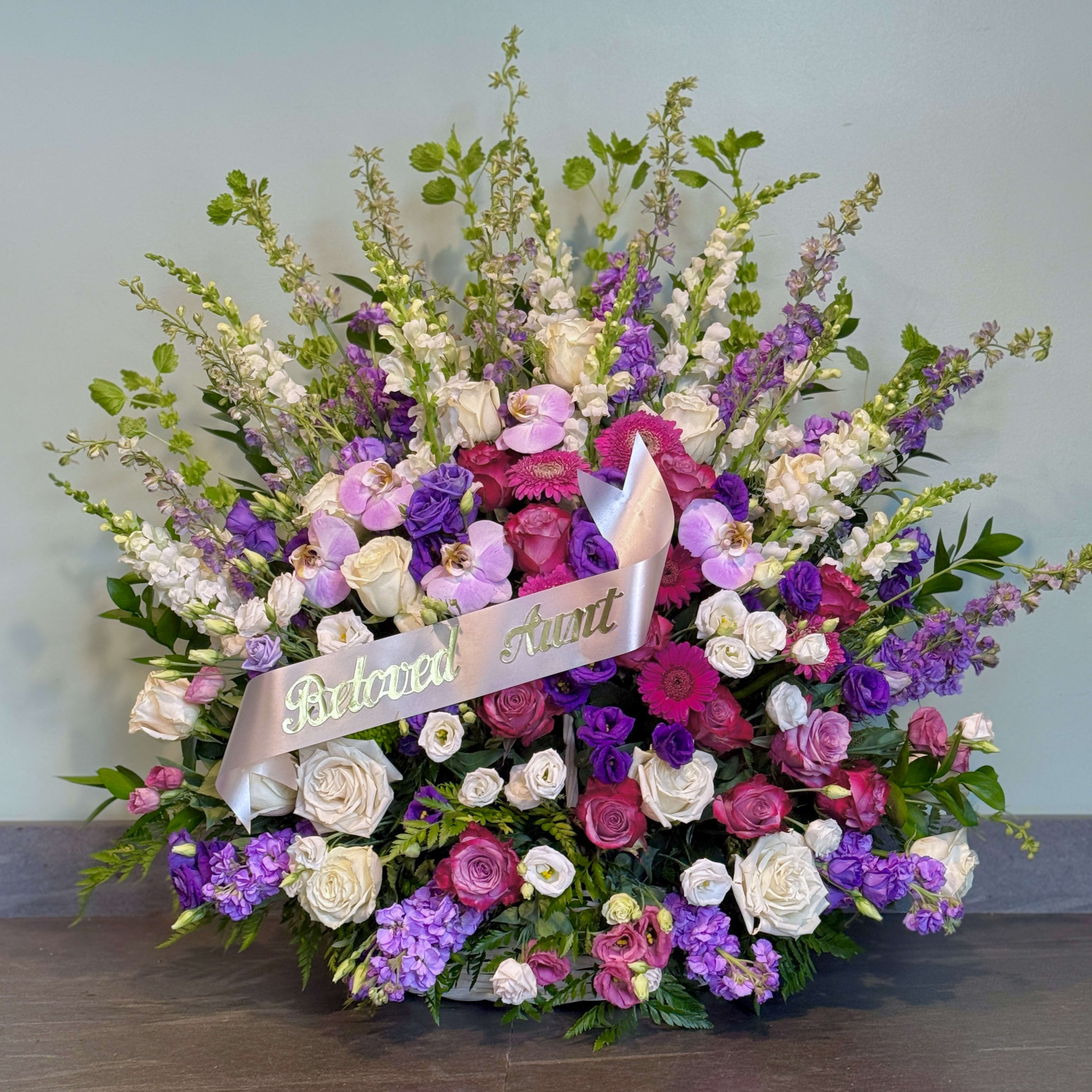 Purple Remembrance Sympathy Basket