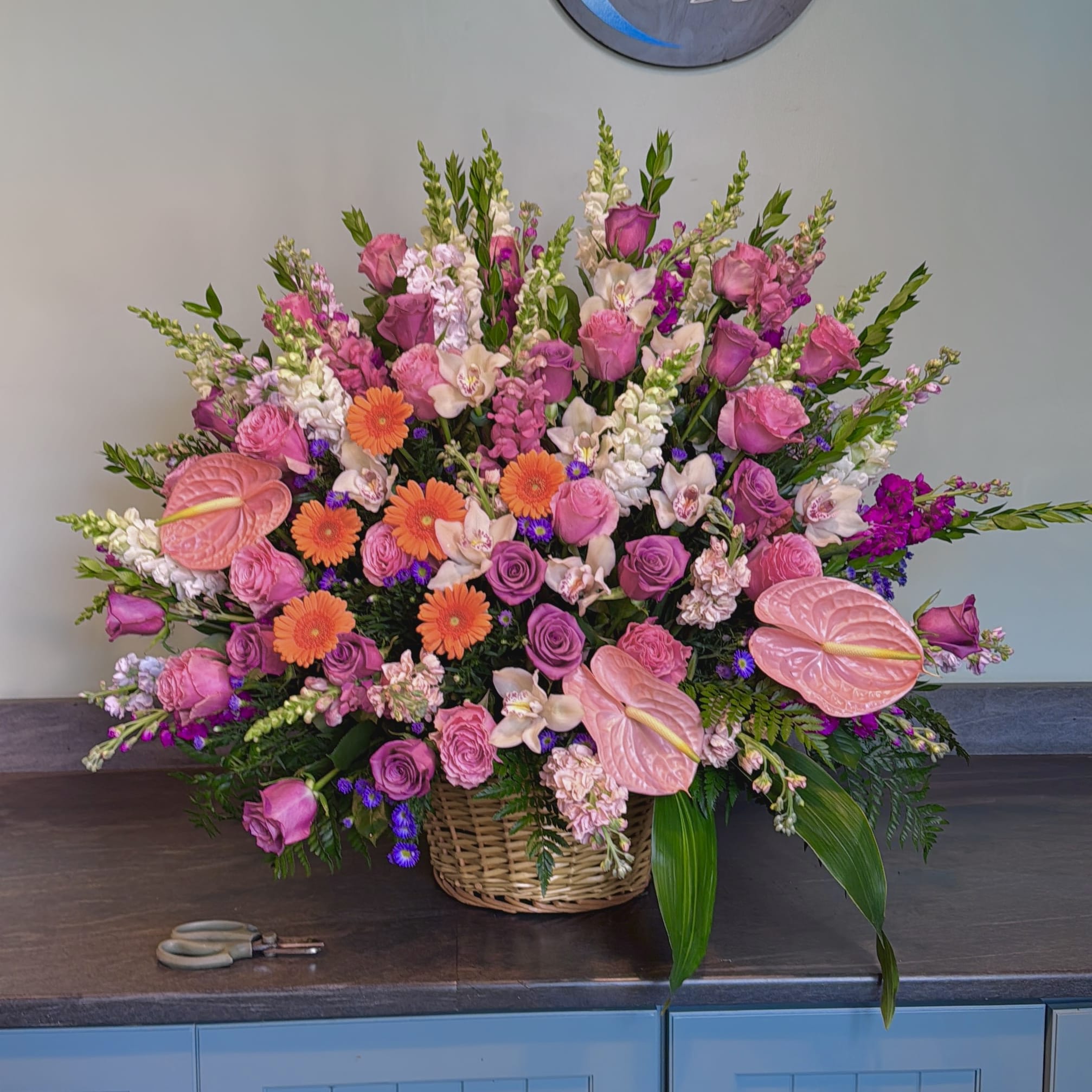Pink Expression Sympathy Basket