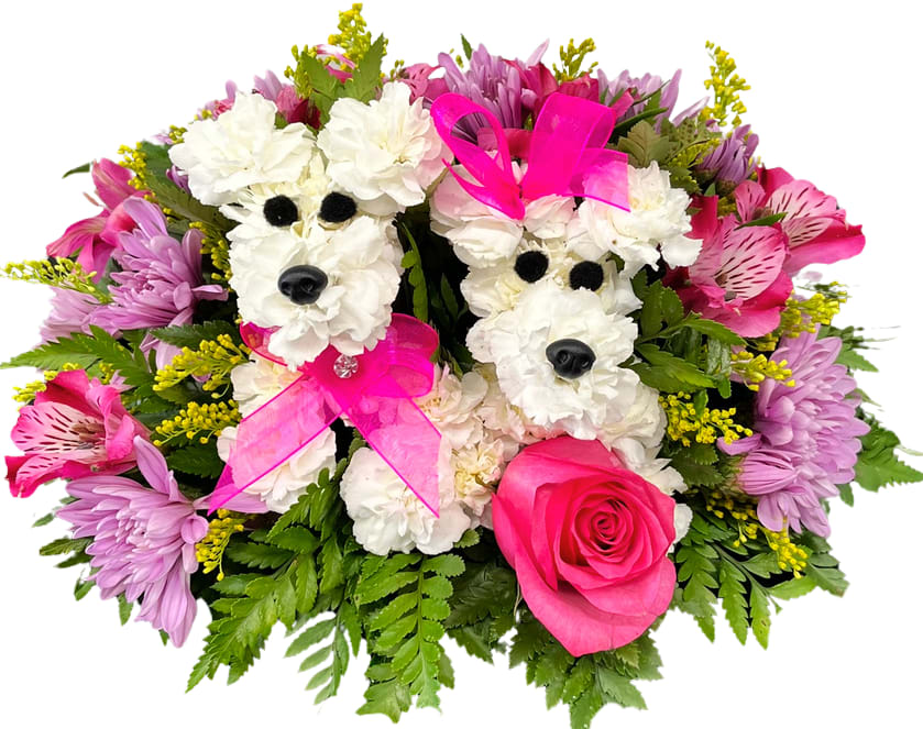 Mini Lover Pooches P-9046 Flower Bouquet