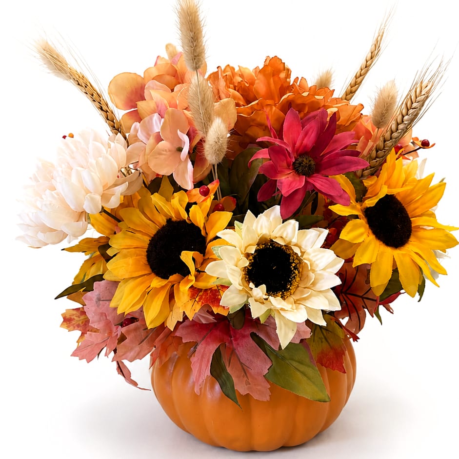 Pumpkin Silk Arrangement Flower Bouquet