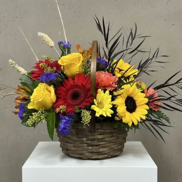 Fall Tranquility Basket Flower Bouquet