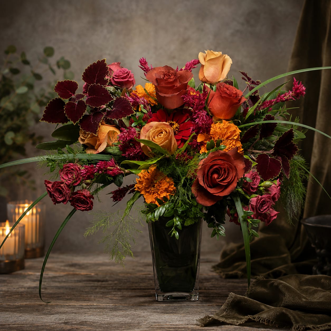 Hearts Afire Flower Bouquet