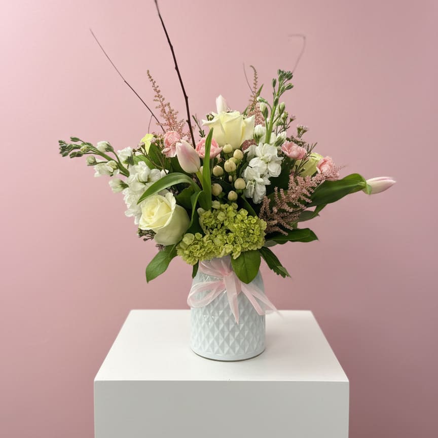 Blushing Blooms Flower Bouquet