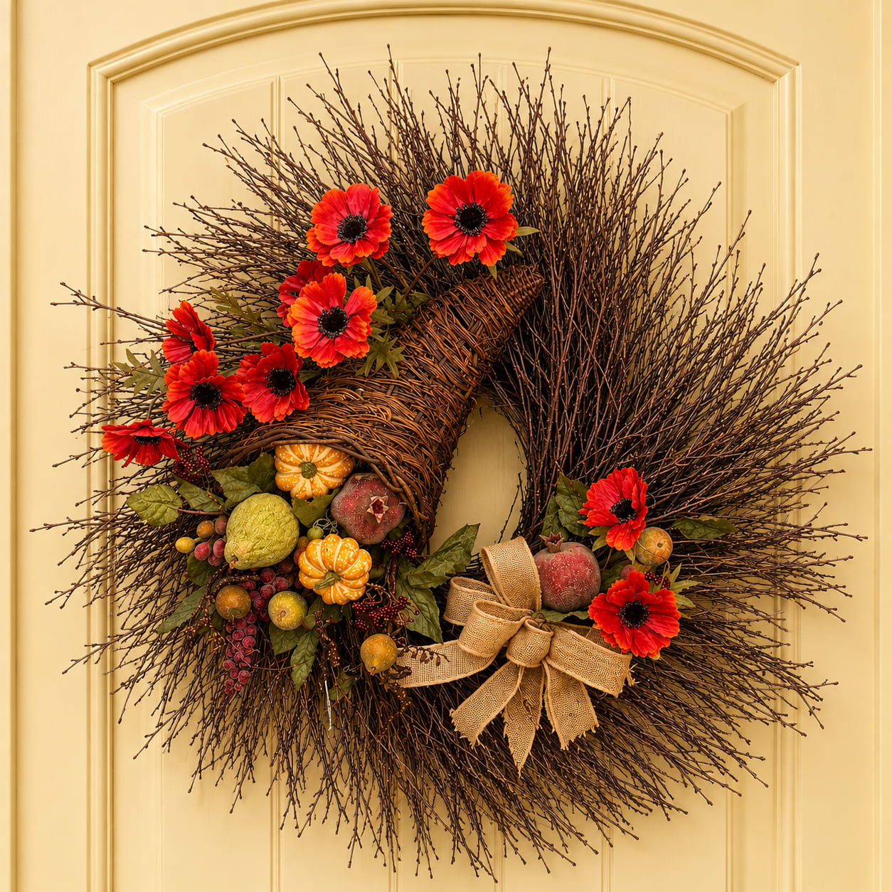 Glorious Harvest Artificial Twig Wreath