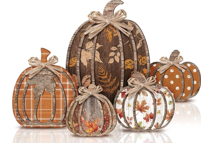 5 Pcs Fall Retro Pumpkin Decor Flower Bouquet
