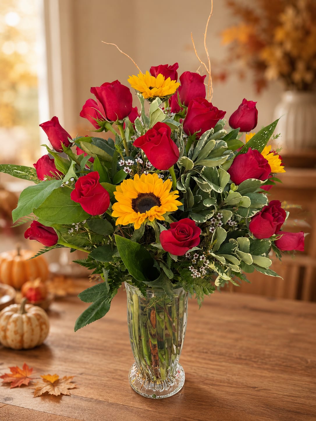 Harvest Rose Garden Flower Bouquet