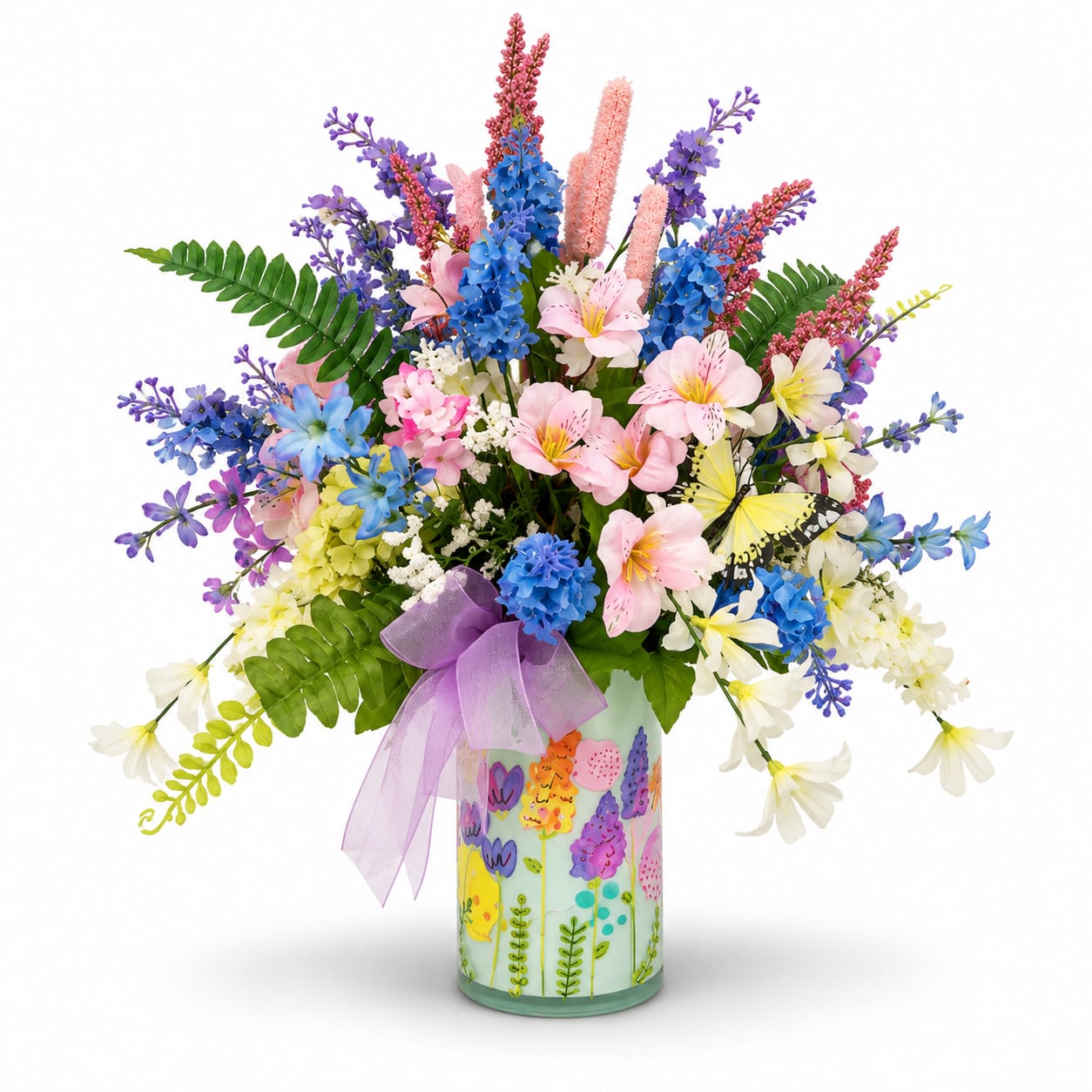 Bright & Whimsical Silk Arrangement Flower Bouquet