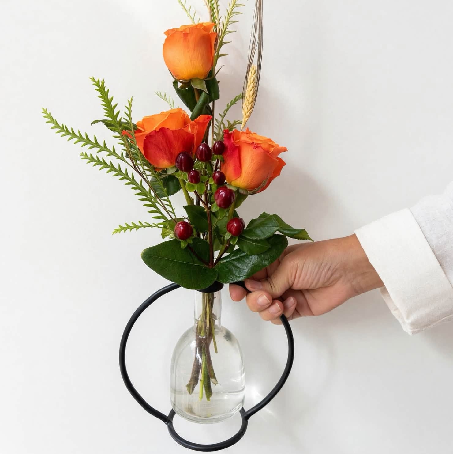 Orange Trio Flower Bouquet