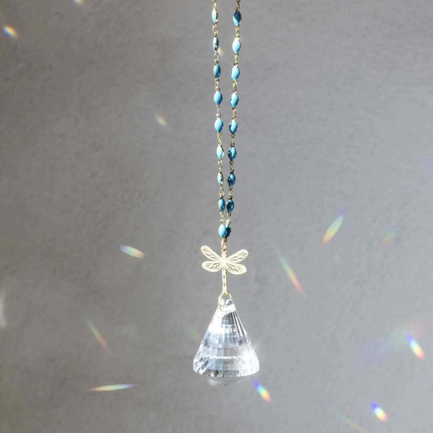 Pocket Suncatcher - Dragonfly Flower Bouquet