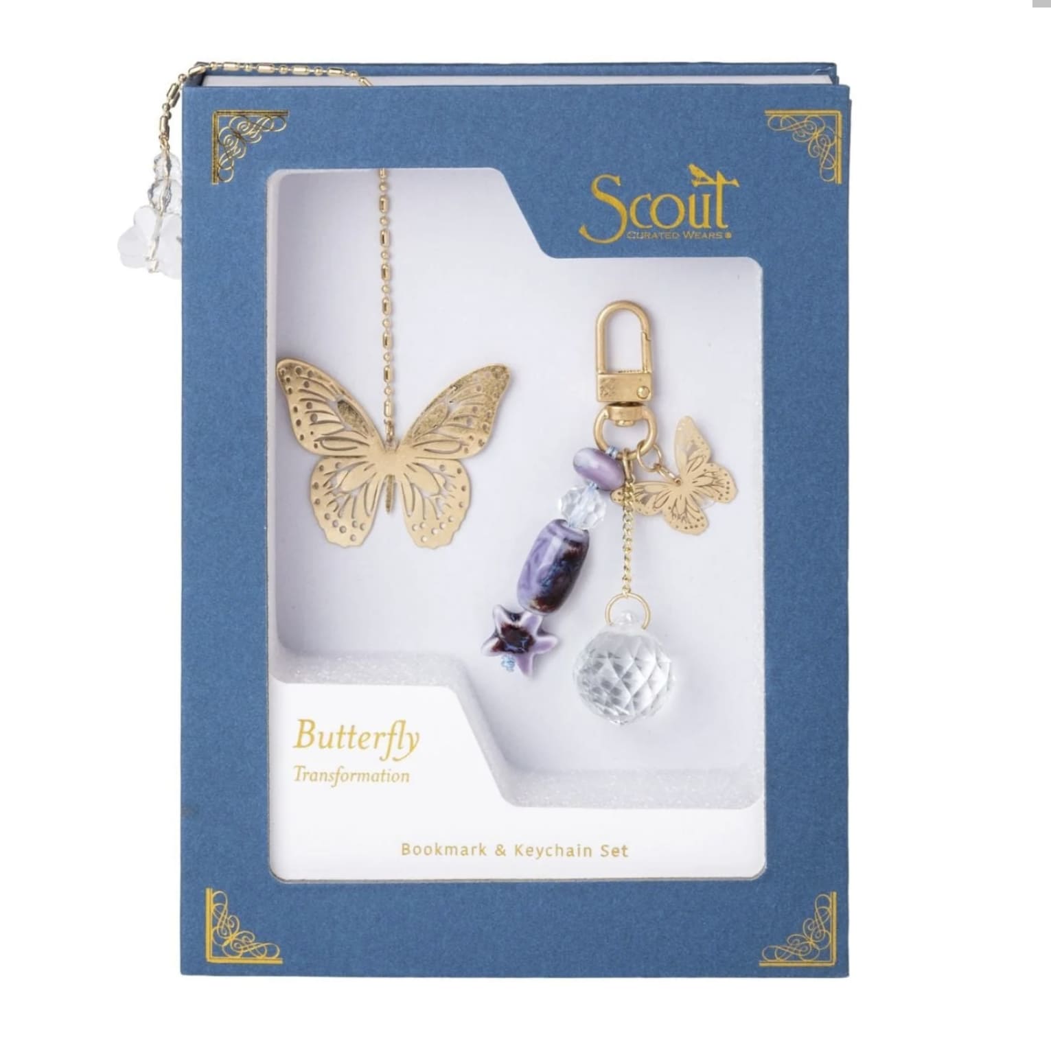 Bookmark & Keychain Set – Butterfly | Transformation Flower Bouquet