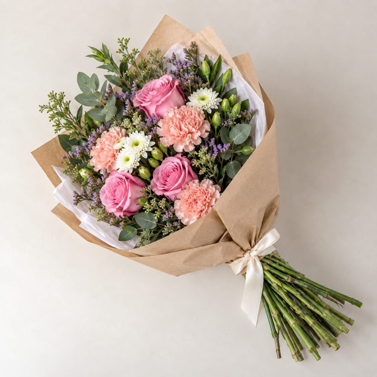 Designer’s Choice Wrapped Bouquet — No Vase Flower Bouquet