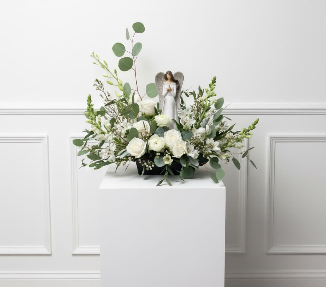Sincerest Sorrow Angel Arrangement Flower Bouquet