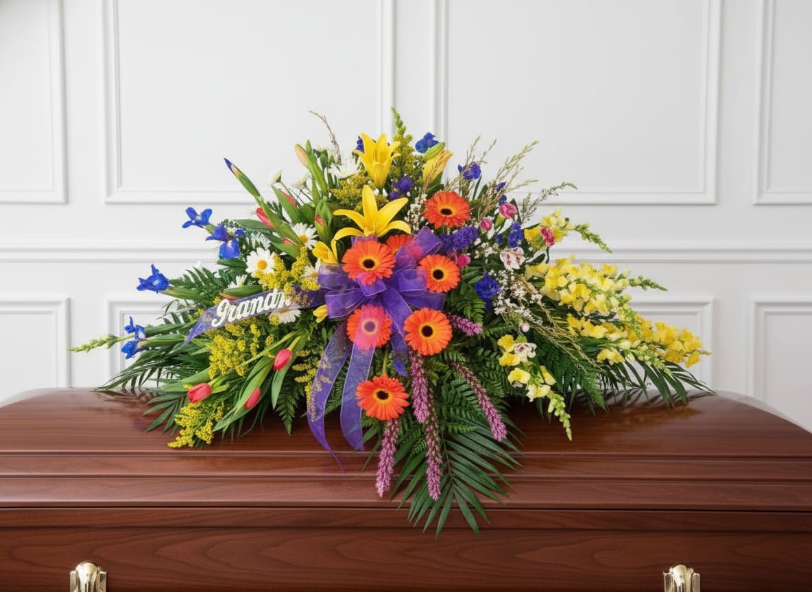 Summer Nights Casket Spray