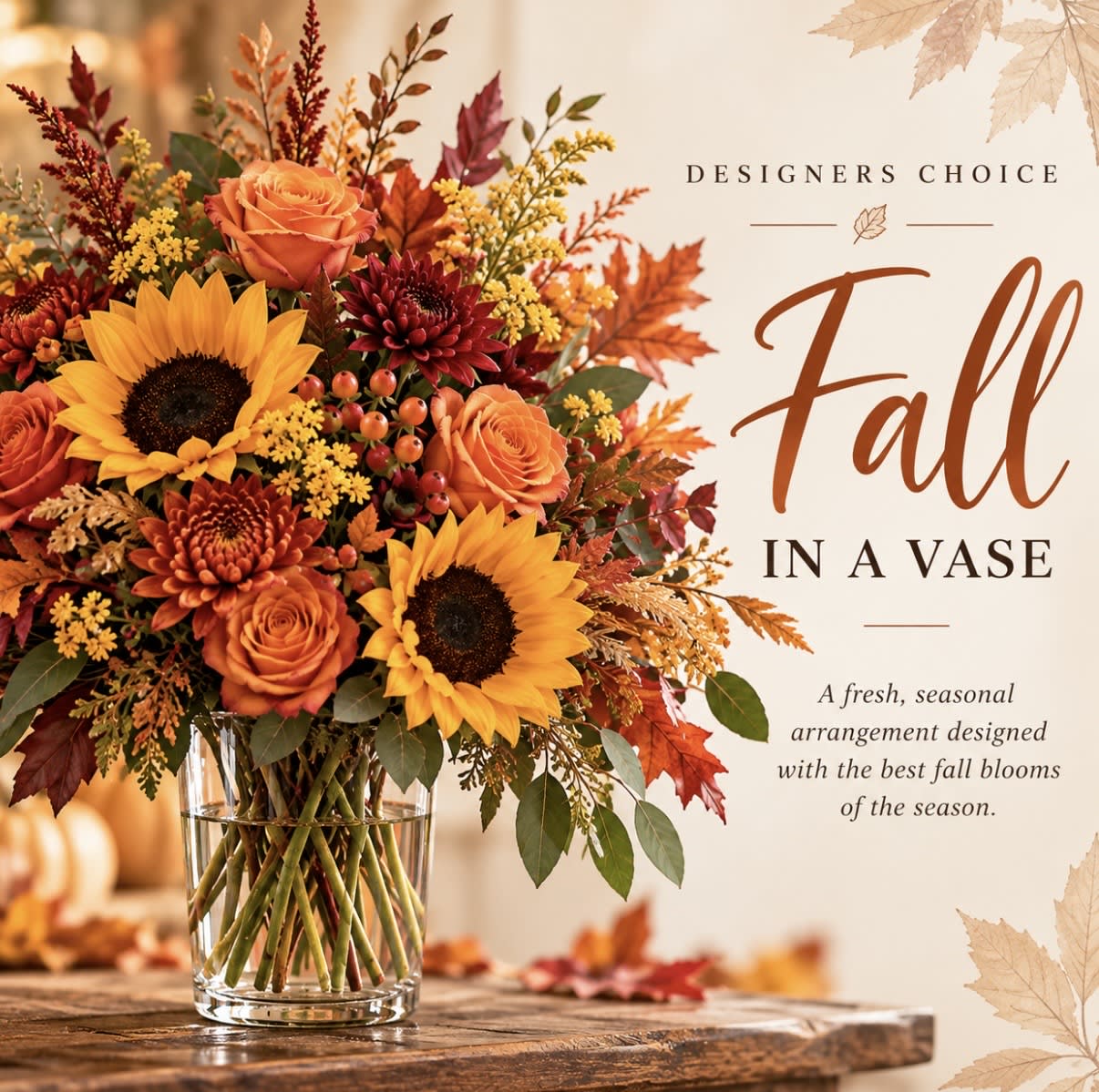 Designer's Choice Fall in a Vase