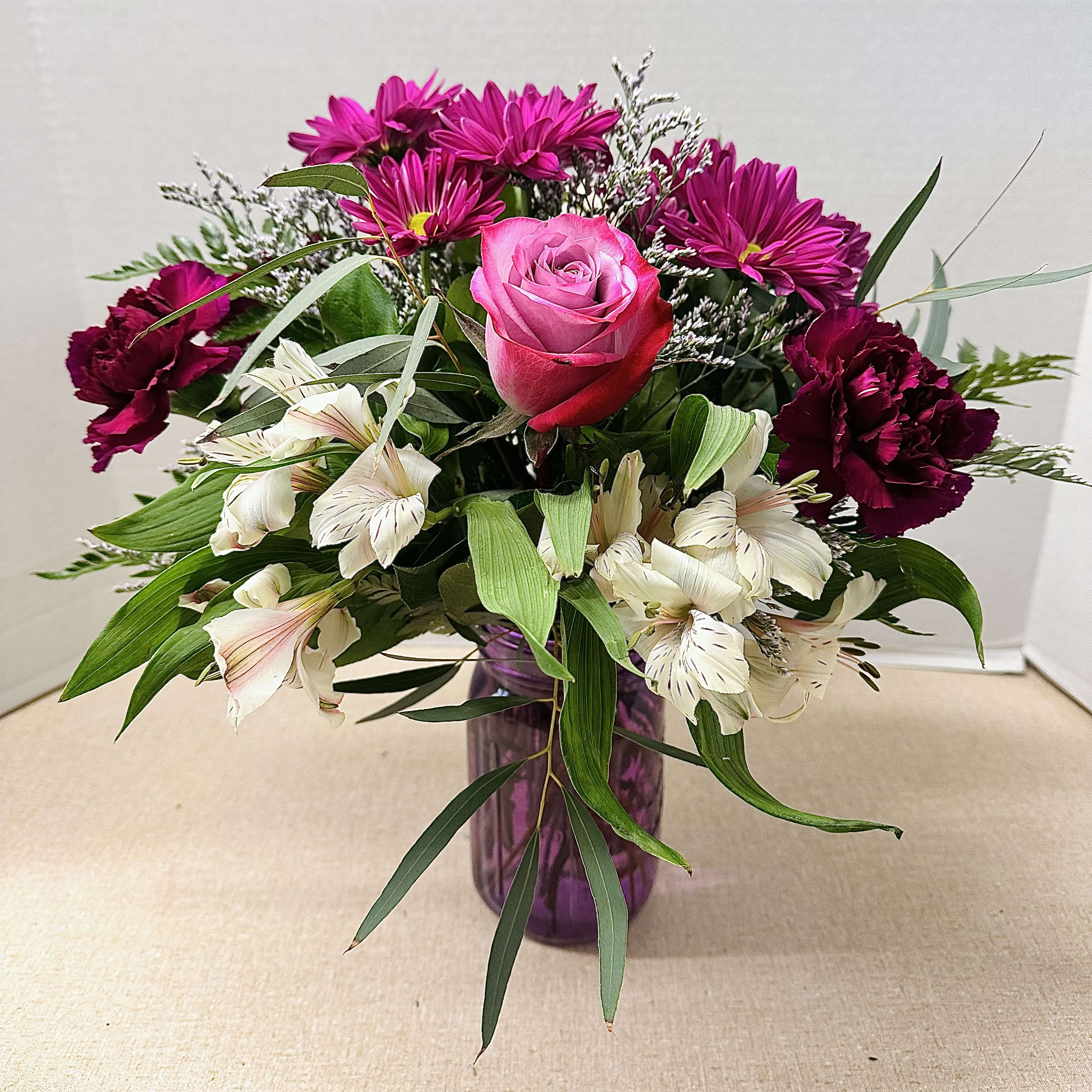 PURPLE RAIN VASE Flower Bouquet