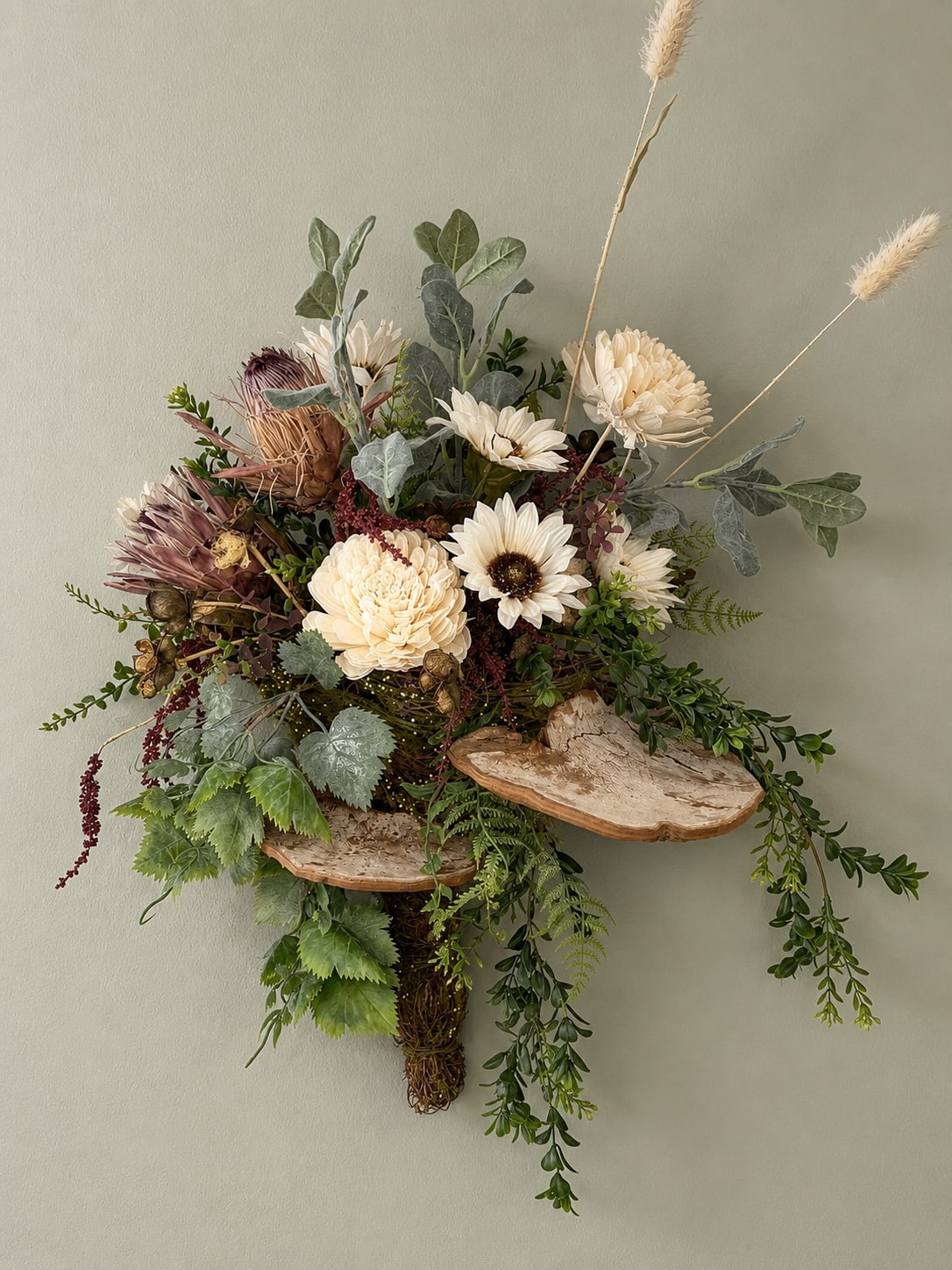 Rustic Woodland Wall Artificial Botanical Accent