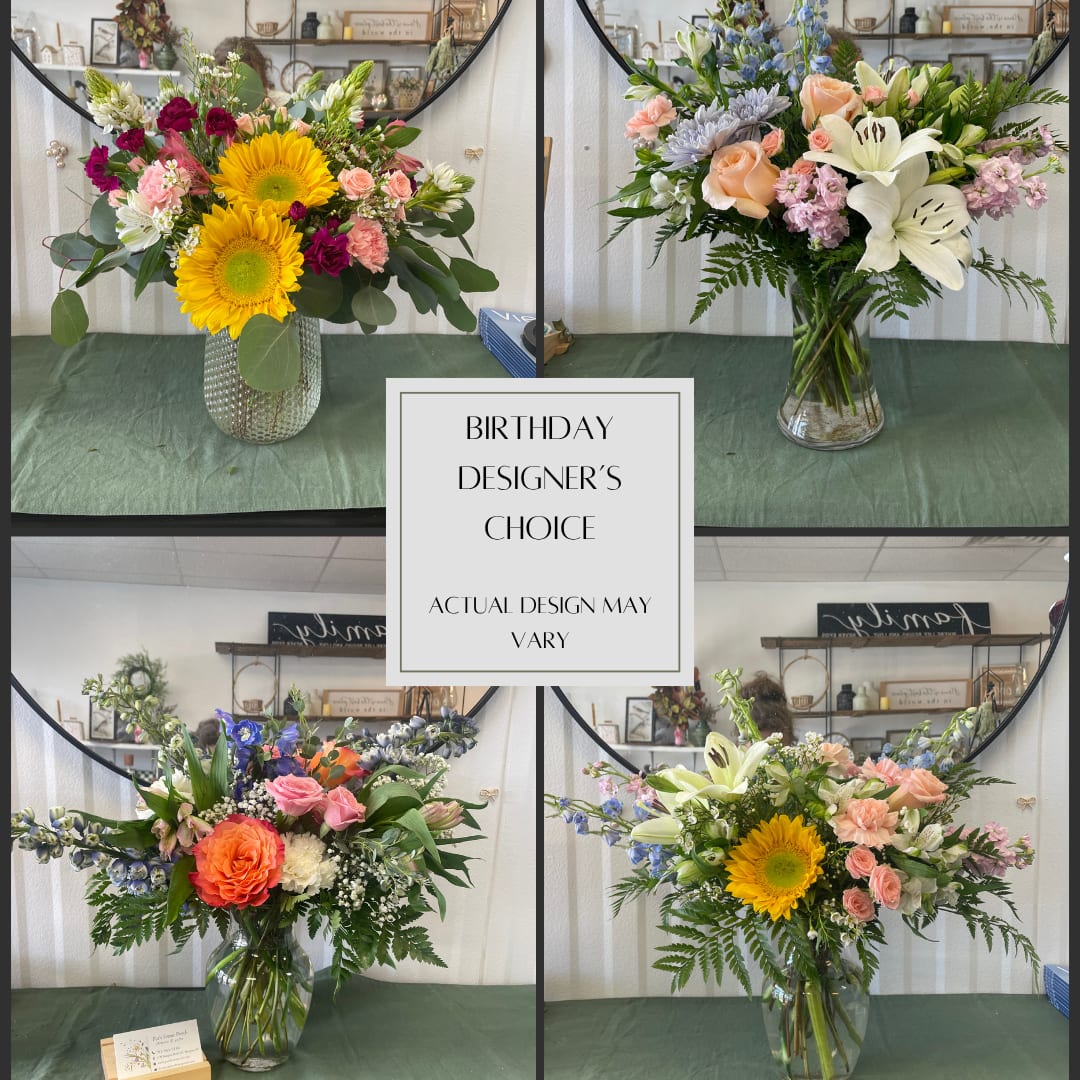 Designer's Choice Birthday Vase Arrangement Flower Bouquet