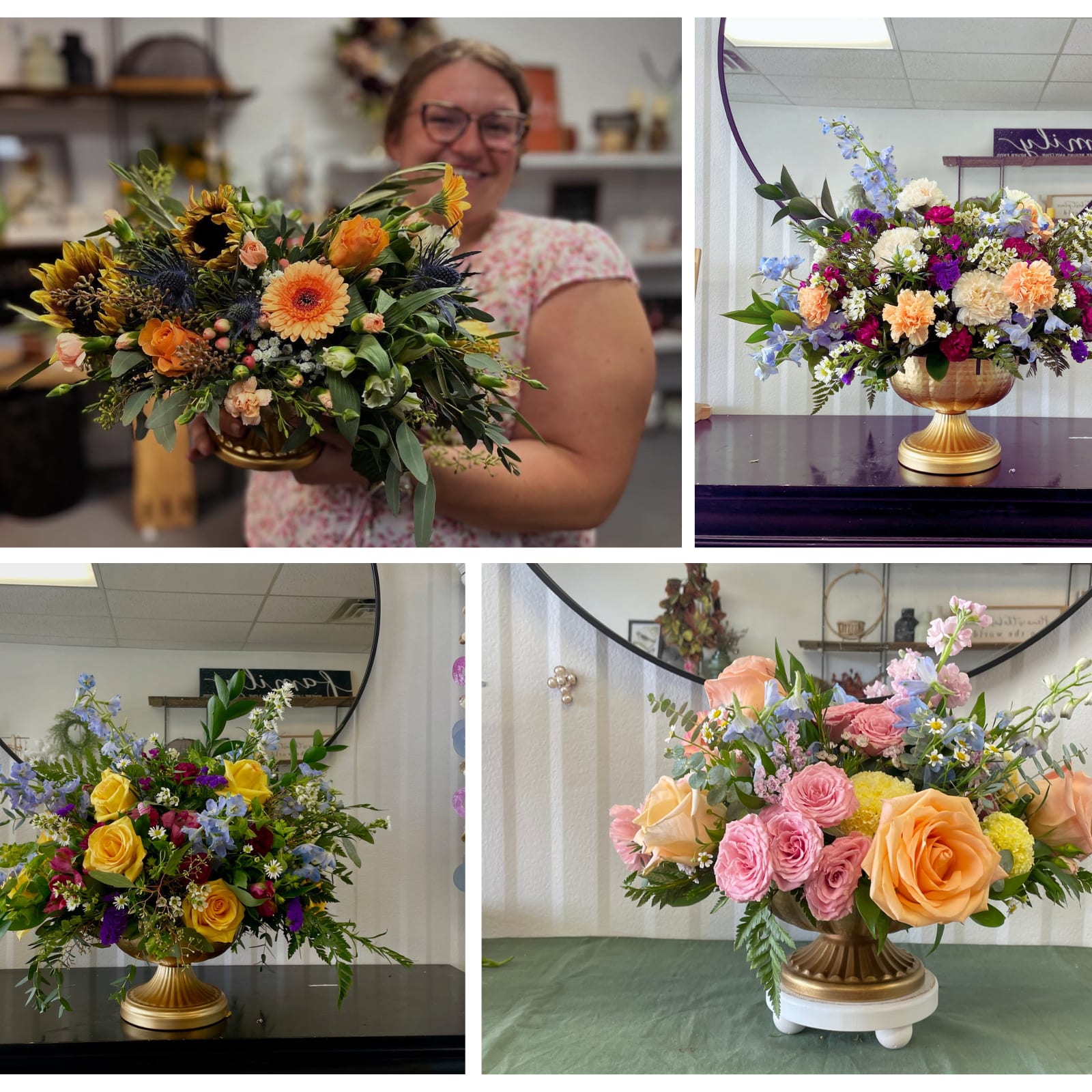 The Golden Compote Flower Bouquet