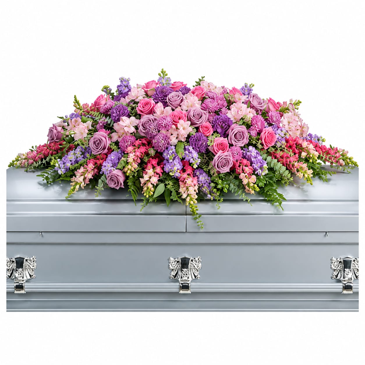 Lavender Tribute Casket Spray