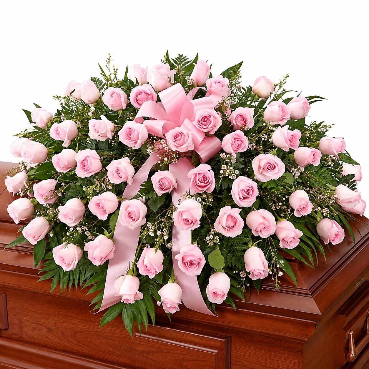 Pink Rose Casket Spray