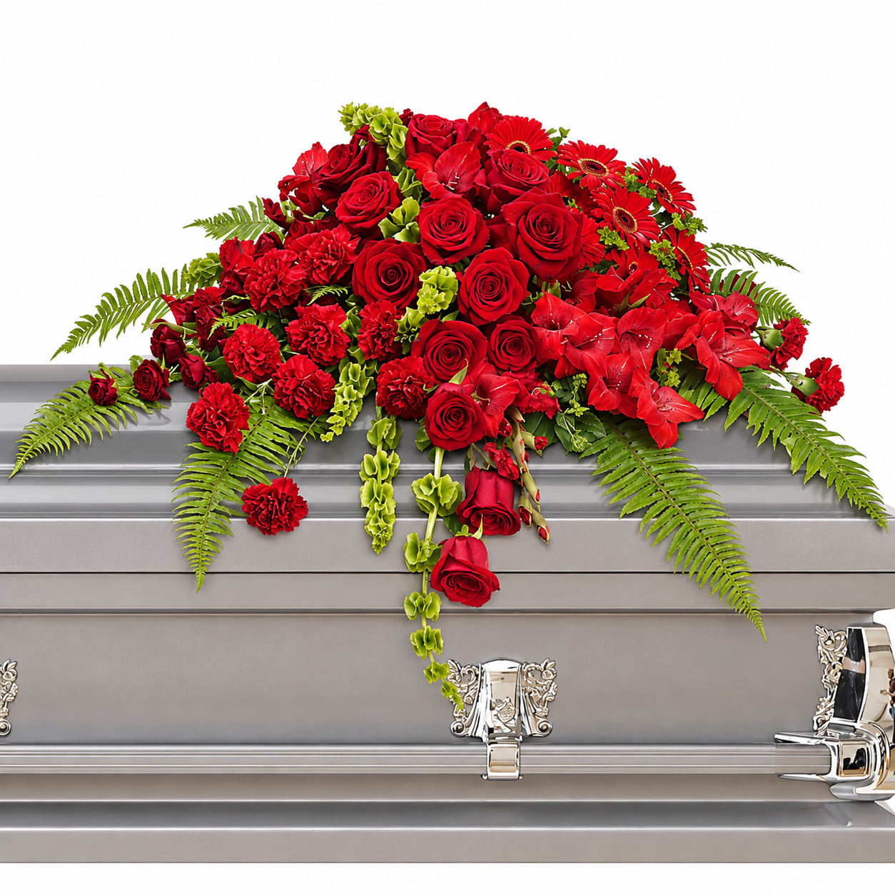 Red Rose Sanctuary Casket Spray